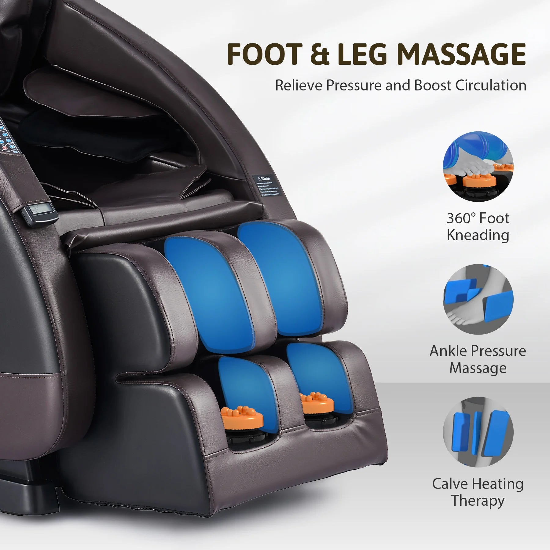 SL-Track Recliner Chair with Foot Rollers and Heating