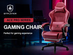 Swiveling Gaming Chair with Speakers and Footrest