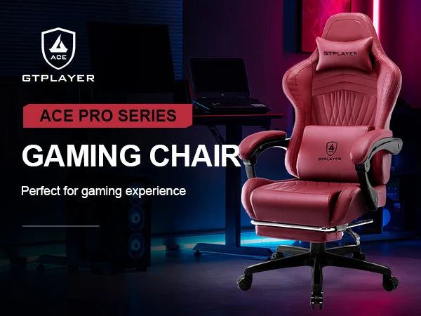 Swiveling Gaming Chair with Speakers and Footrest