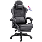 Swiveling Gaming Chair with Speakers and Footrest