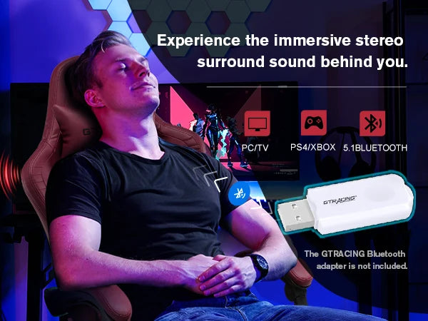 Swiveling Gaming Chair with Speakers and Footrest