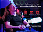 Swiveling Gaming Chair with Speakers and Footrest
