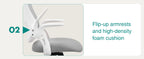 Mesh Ergonomic Office Chair with Flip-Up Arms
