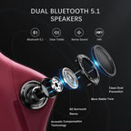 Swiveling Gaming Chair with Speakers and Footrest