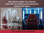 Swiveling Gaming Chair with Speakers and Footrest