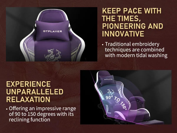 Ergonomic Gaming Chair with Footrest and Speakers