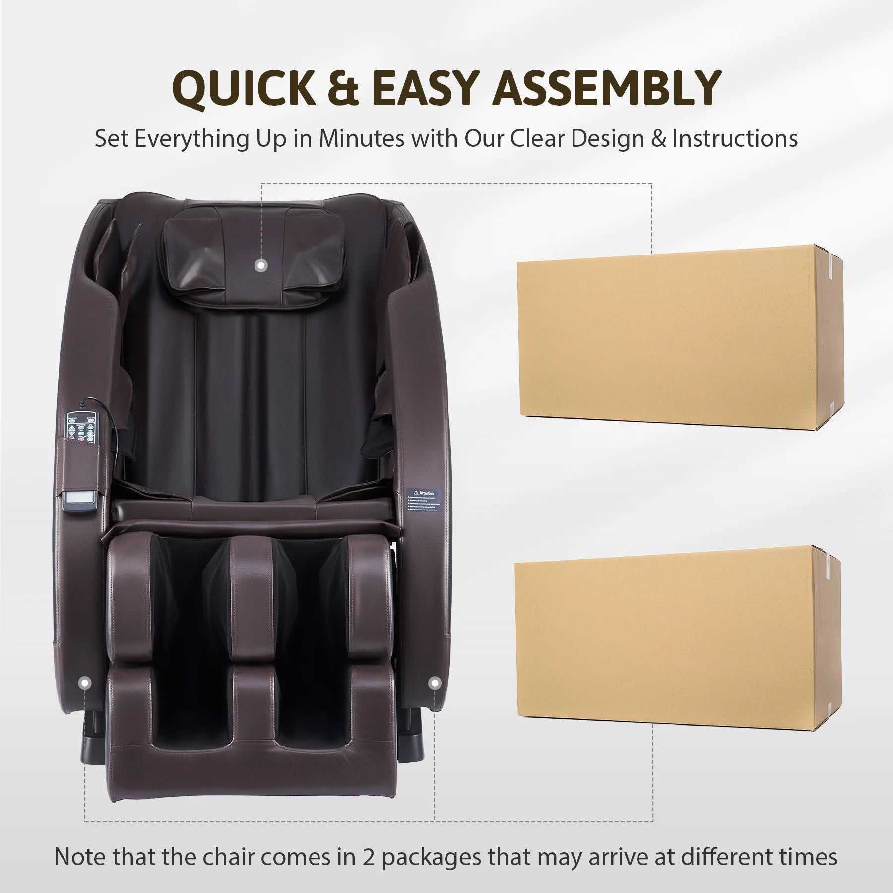 SL-Track Recliner Chair with Foot Rollers and Heating