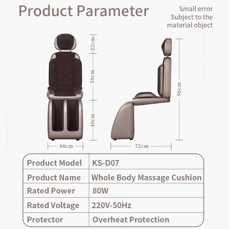 Electric Full Body Massage Cushion with Heating