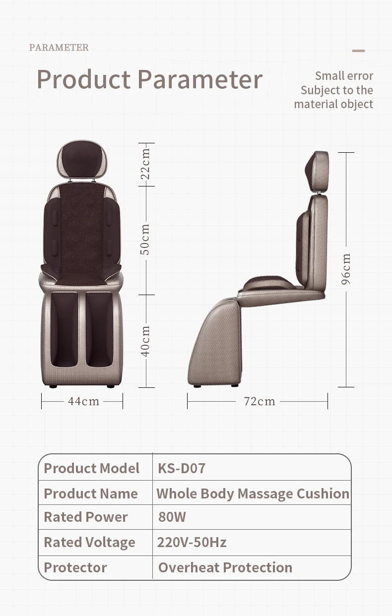Electric Full Body Massage Cushion with Heating