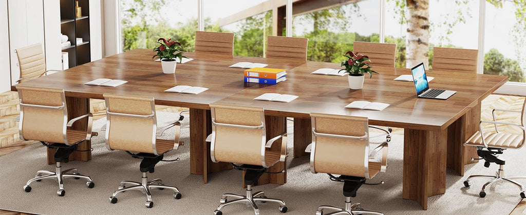 63-Inch Vintage Farmhouse Executive Office Desk