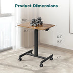Portable Laptop Computer Desk with Lockable Wheels