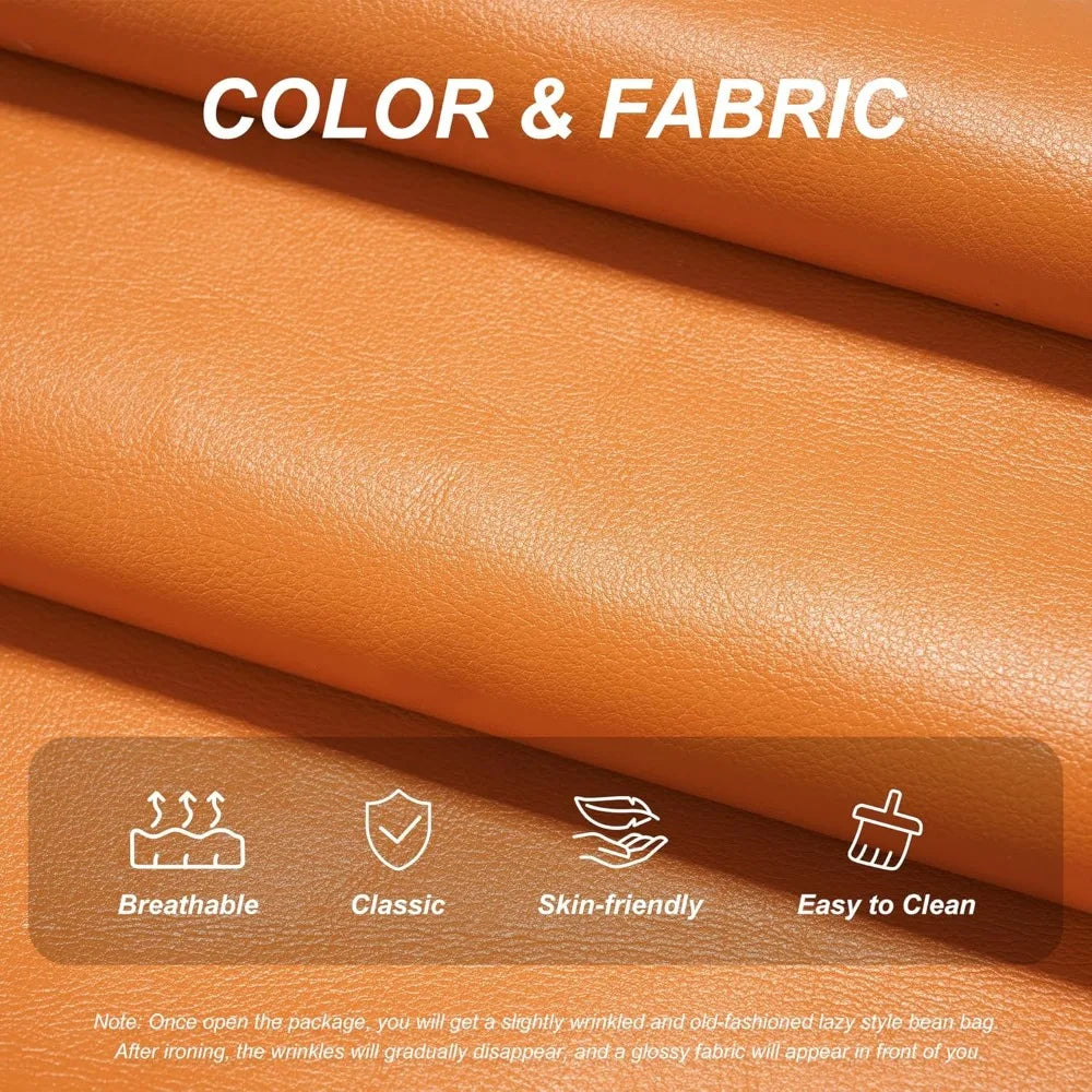 Giant Memory Foam Leather Bean Bag Sofa