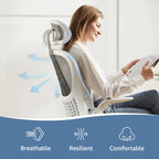 Mesh Ergonomic Office Chair with Flip-Up Arms