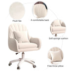 Velvet Swivel Mid-Back Tufted Office Chair