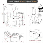 Electric Power Lift Recliner with Massage and Heat
