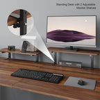 Electric Standing Desk with Adjustable Monitor Shelves