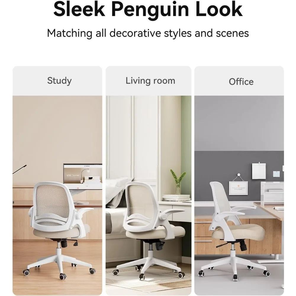 Mesh Office Chair with Flip-Up Armrests