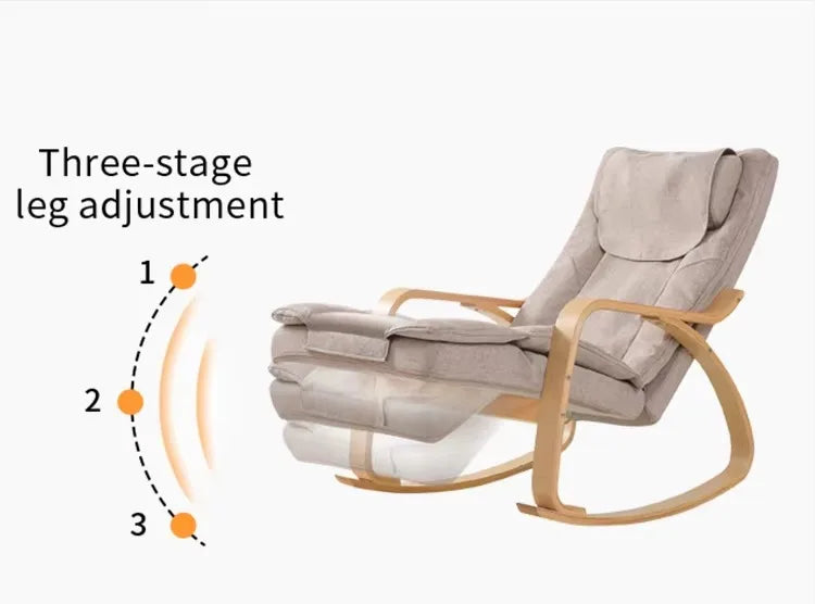 Ergonomic Rocker Recliner with Massage and Heat