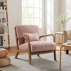 Solid Wood Casual Living Room Chair with Pillow