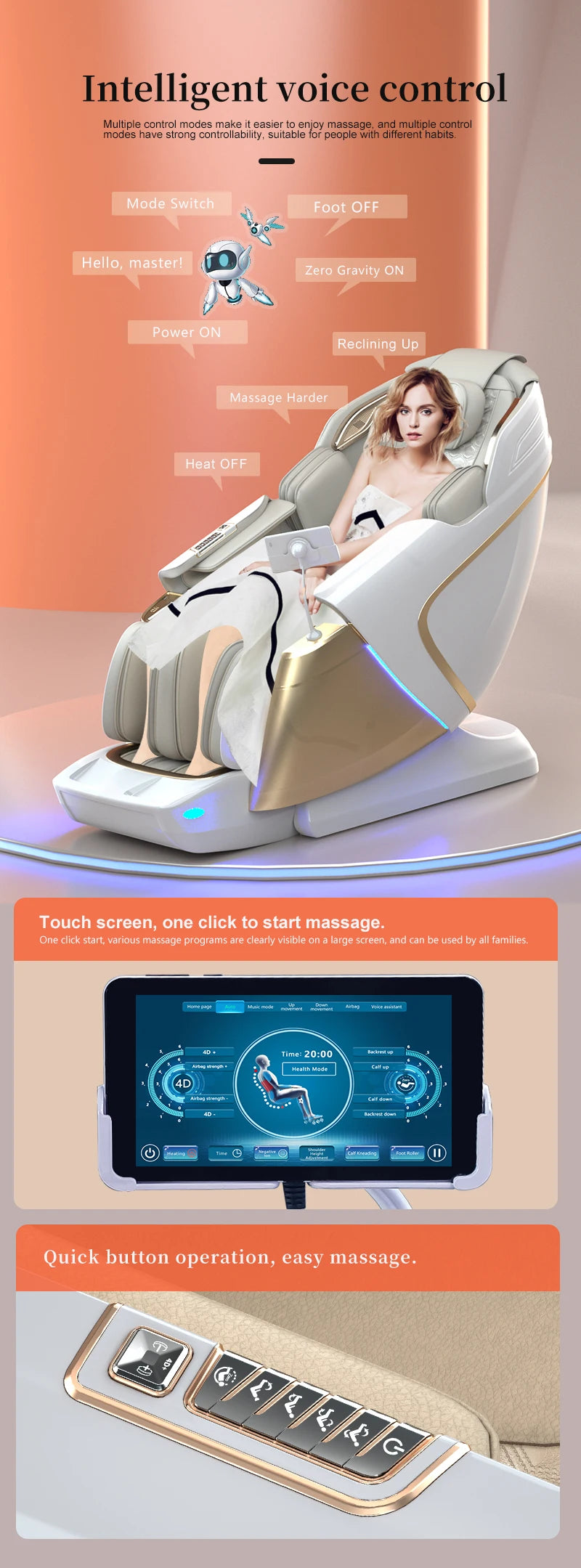 4D Electric Full Body Zero Gravity Chair