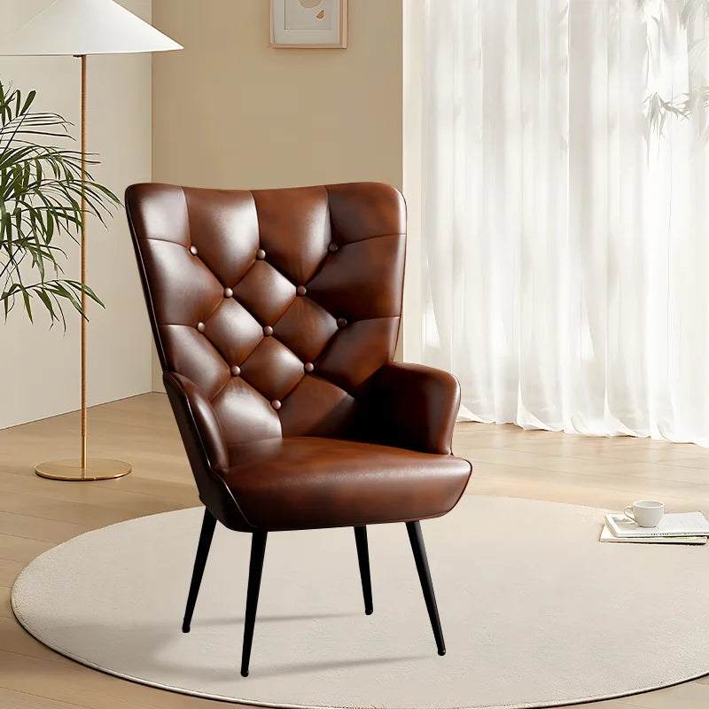 Medieval Modern High Back Velvet Armchair
