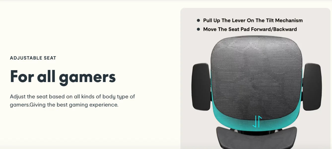 Reclining Gaming Chair with Adjustable Lumbar Support