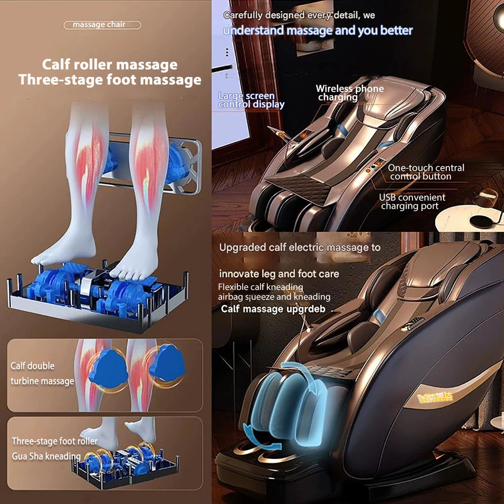 4D Full Body Zero Gravity Shiatsu Recliner