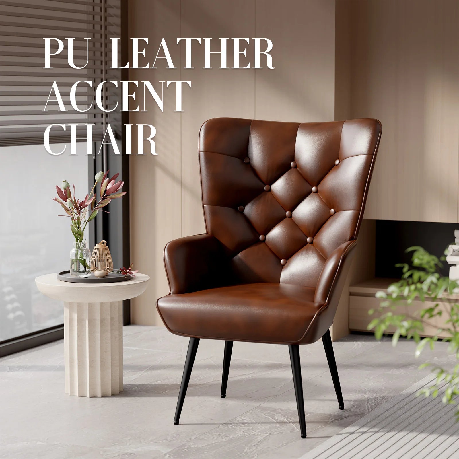 Medieval Modern High Back Velvet Armchair