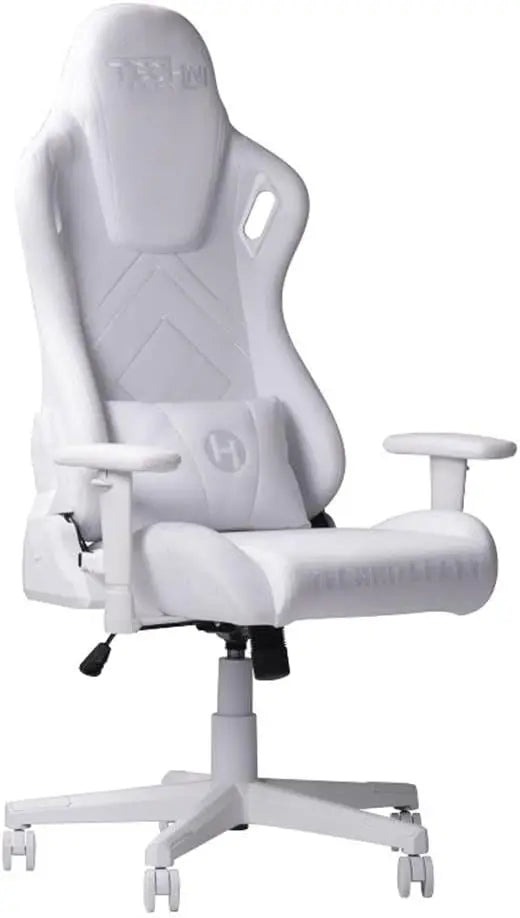 Modern Sport Velvet Fabric Gaming Chair in White