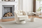 Modern Velvet Swivel Barrel Accent Chair