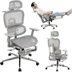 Mesh Ergonomic Office Chair with Footrest