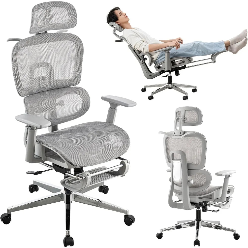 Mesh Ergonomic Office Chair with Footrest