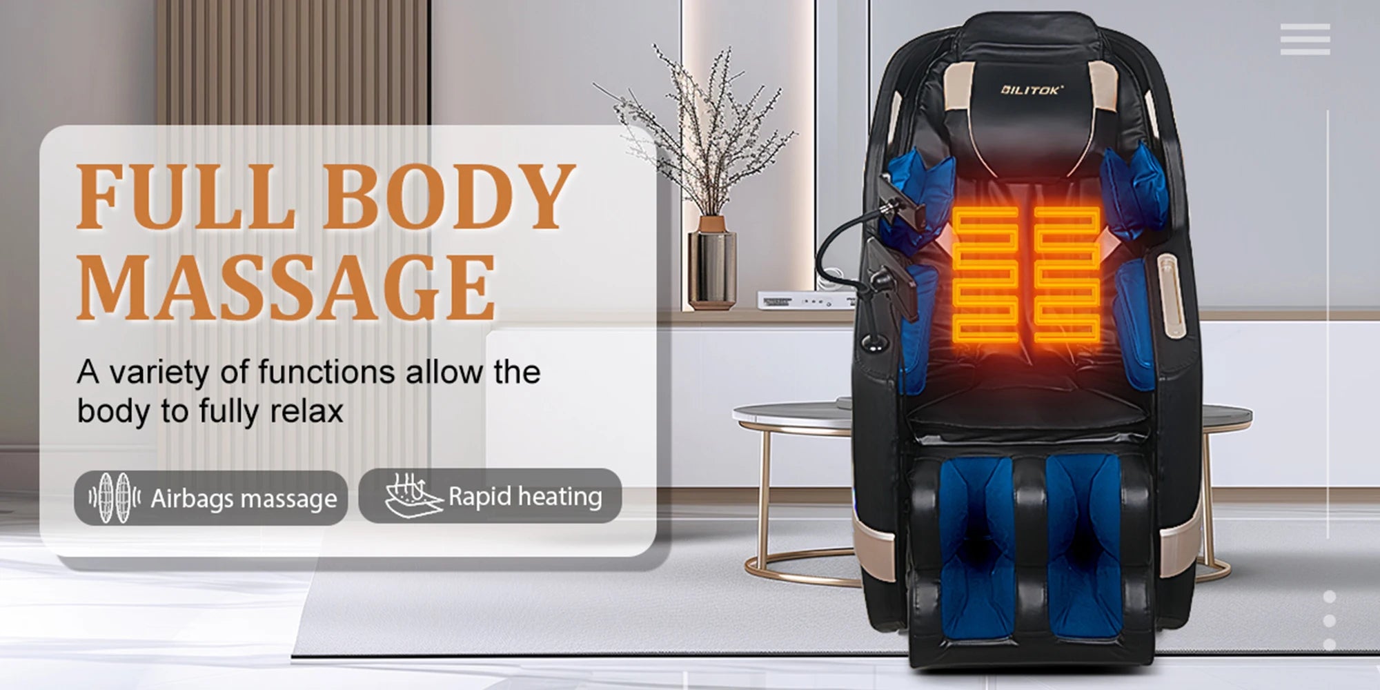 Zero Gravity Recliner with Heating and Bluetooth