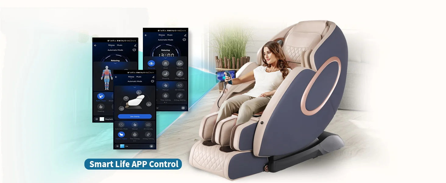 4D SL-Track Massager with App and Yoga Stretch