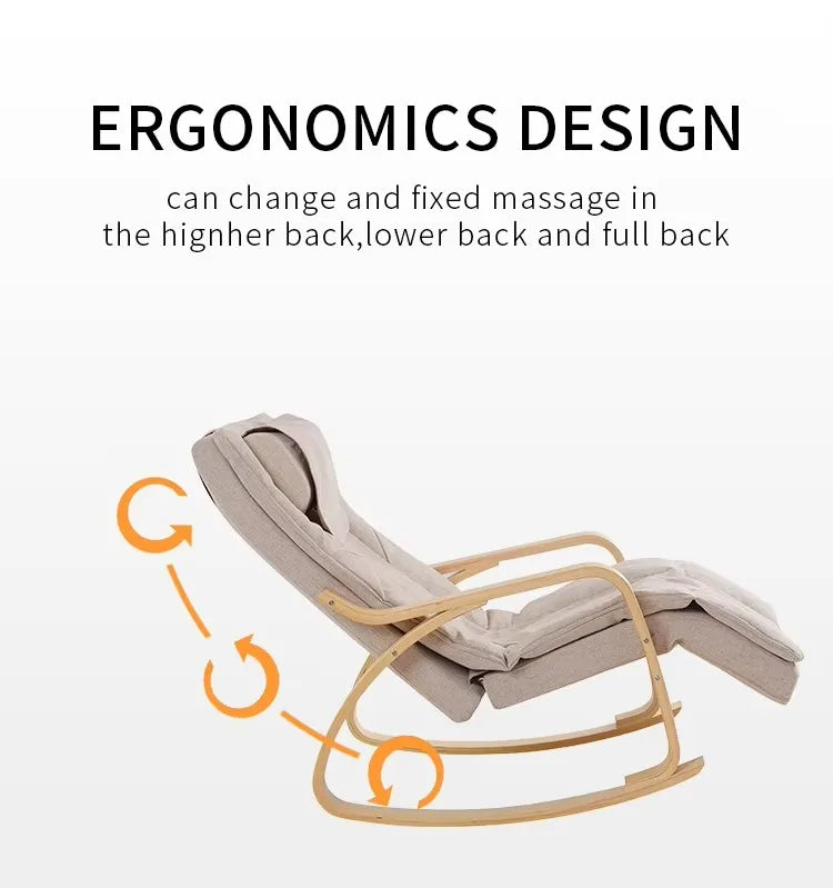 Ergonomic Rocker Recliner with Massage and Heat