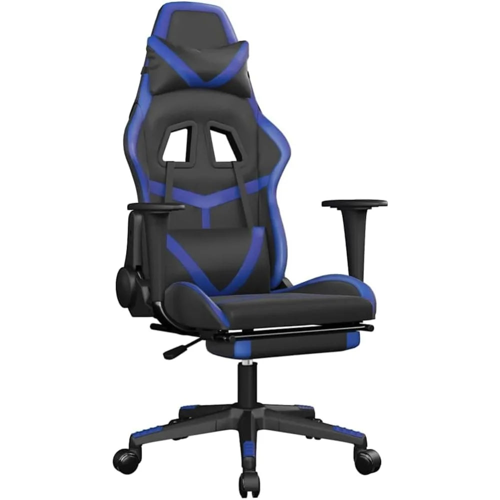 Adult Ergonomic Gaming Chair with Massage and Footrest