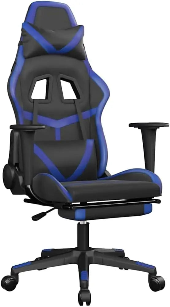 Adult Ergonomic Gaming Chair with Massage and Footrest