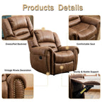 Manual Leather Recliner Single Sofa Chair