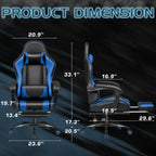 Ergonomic Gaming Chair with Footrest and Massage
