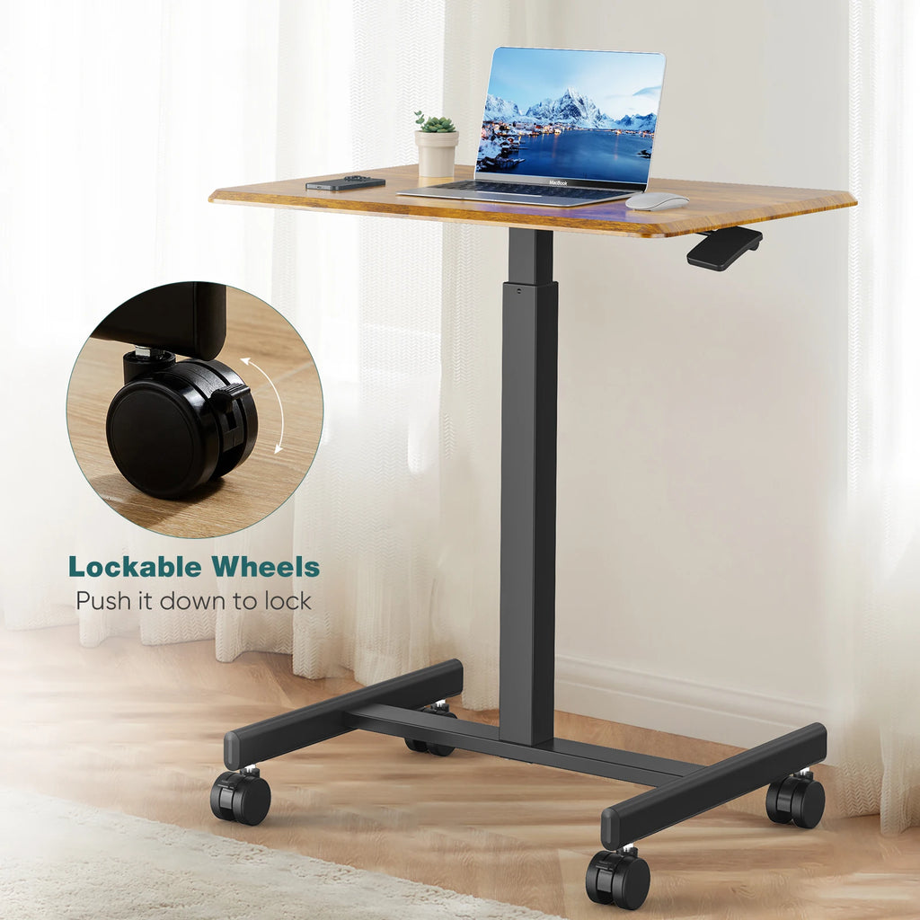 Portable Laptop Computer Desk with Lockable Wheels