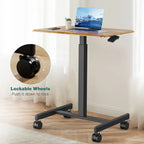 Portable Laptop Computer Desk with Lockable Wheels