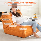 Giant Memory Foam Leather Bean Bag Sofa