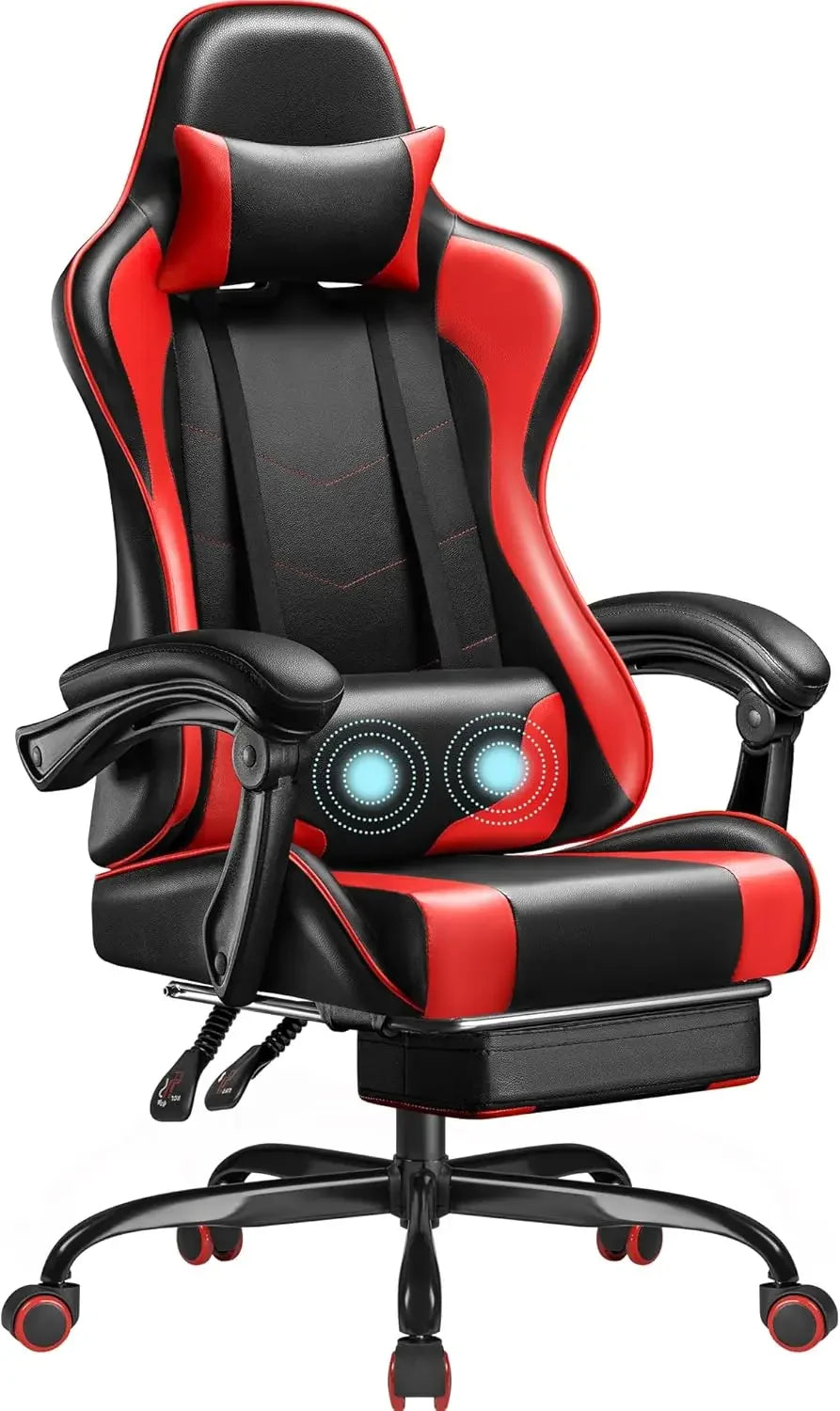 Ergonomic Gaming Chair with Footrest and Massage