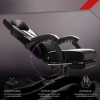 Heavy Duty Ergonomic Gaming Chair with Footrest