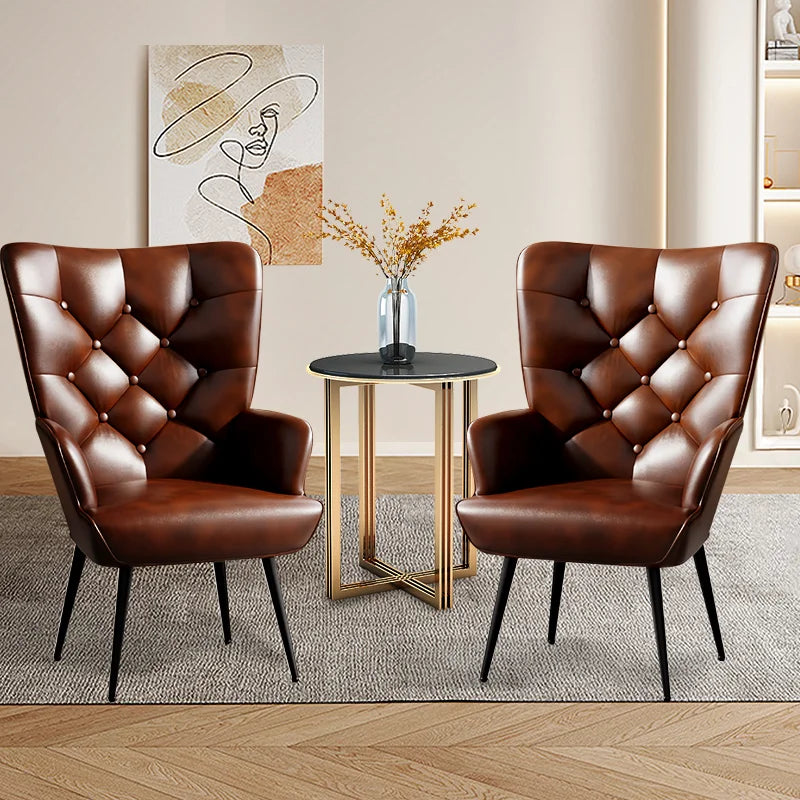 Medieval Modern High Back Velvet Armchair