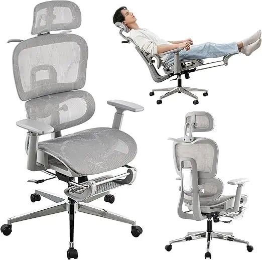 Mesh Ergonomic Office Chair with Footrest