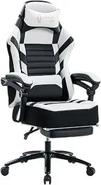 Big Tall Gaming Chair with Footrest and Massage
