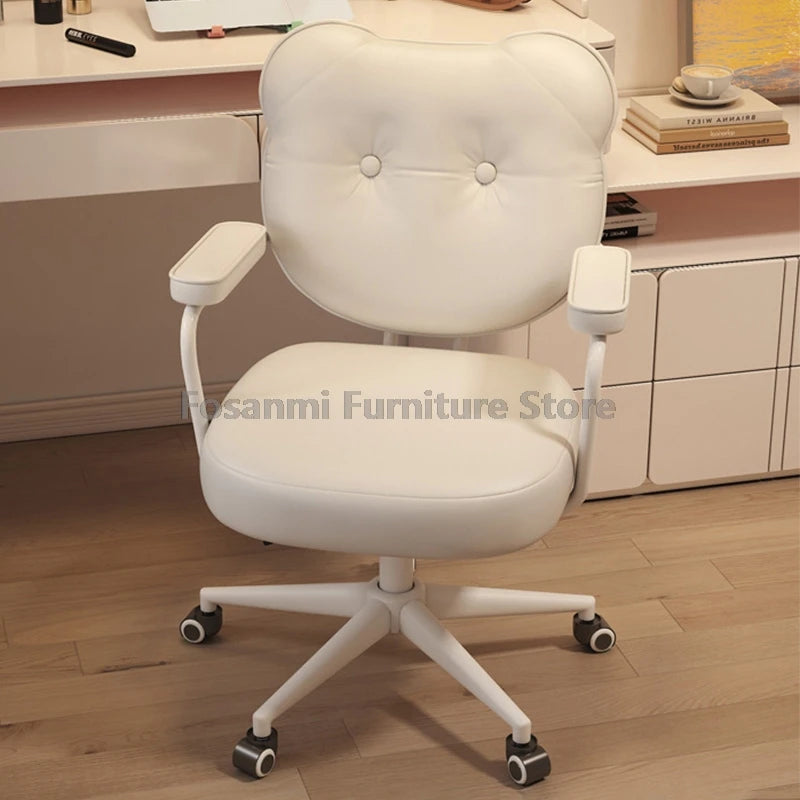 Cute Bear Shape Leather Office Chair