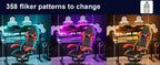 RGB Gaming Chair with LED Lights and Headrest