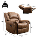 Manual Leather Recliner Single Sofa Chair